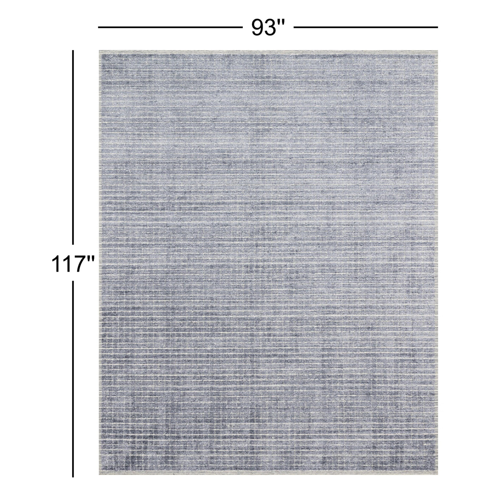 Shenade Denim Hand-Woven Geometric Rug, Rectangle 7'9" x 9'9"