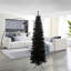 Arbre de Noël artificiel mince 7,5 pi avec base en métal pliable