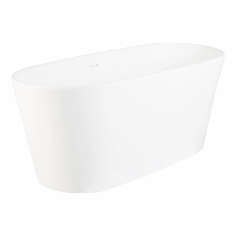 62" Lucina Solid Surface Freestanding Soaking Bathtub