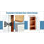 White Solid Wood Single Door Wall Cabinet-22585333