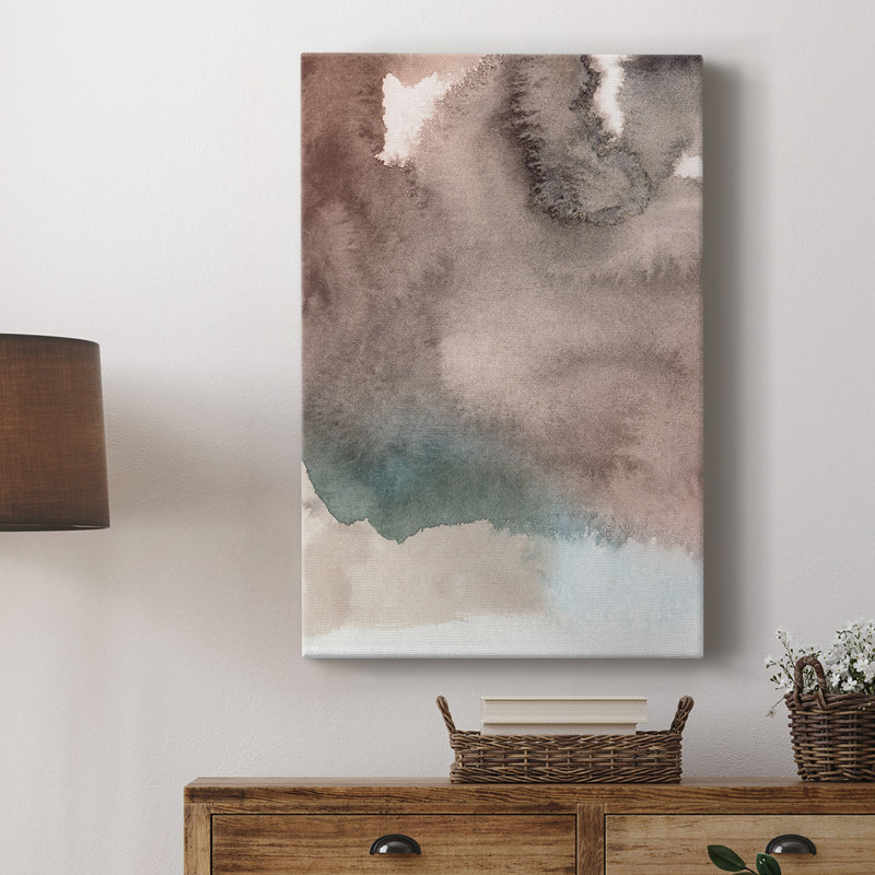 Red Ochre abstraite I - galerie Cavas sur mesure, H 18 po x l 12 po