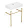 Turner 30" W x 16" D x 35" H Ceramic Rectangular Console Bathroom Sink with Overflow