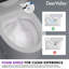 Smart Toilet With Auto Open Lid, Auto Flush & Foam Shield Technology, ADA Comfortable Chair Height, Warm Air Dryer, Heated Seat & Night Light, Remote Control
