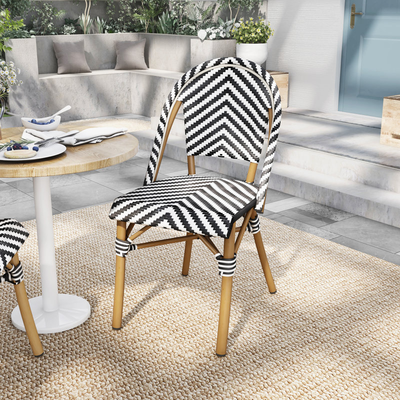 Chaise d'appoint Correll, Noir et blanc
