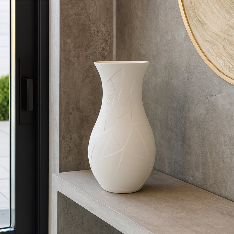 Daileen Handmade Ceramic / Porcelain Table Vase, White