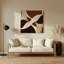 Minimalisme 99, art mural en métal beige-1940068350
