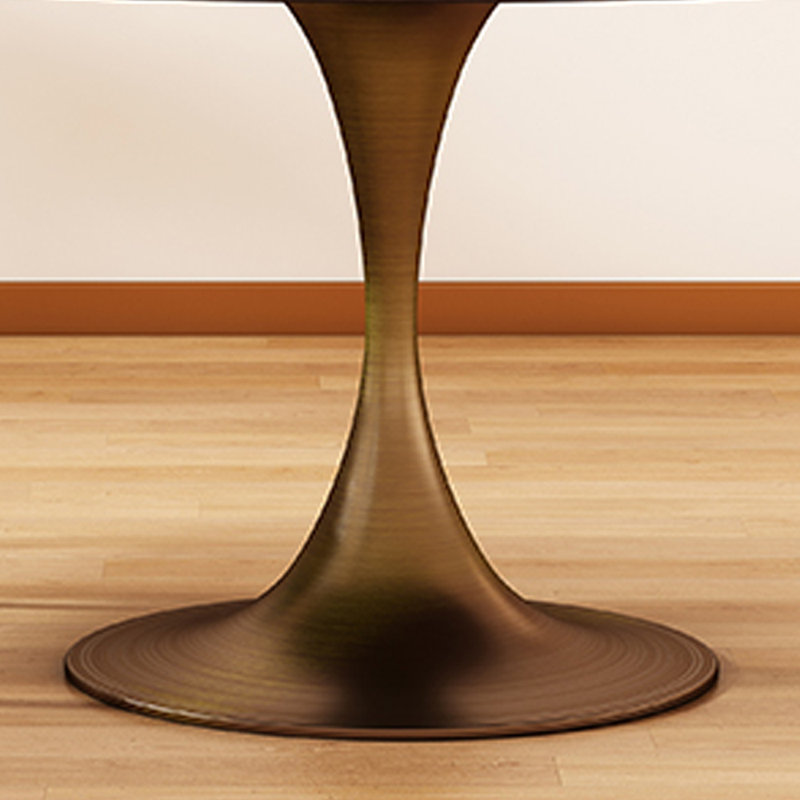 Table de salle à manger Sorayah, H 29,52 po x L 43,3 po x l 43,3 po, Noir/brun foncé, Bronze