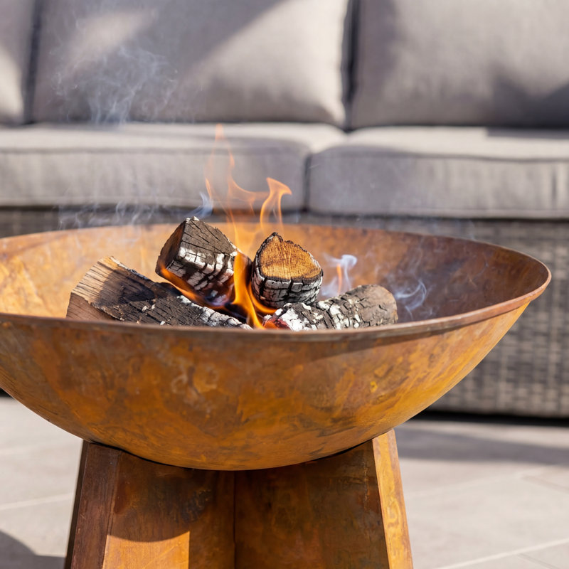 Round Steel Wood Burning Smokeless Fire Pit