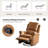 Philip 38" Traditional Leather Swivel Rocker Manual Recliner-1938198882