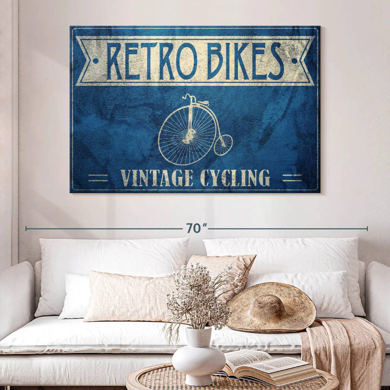 Mehar Retro Bikes Typography, 34" H x 51" W