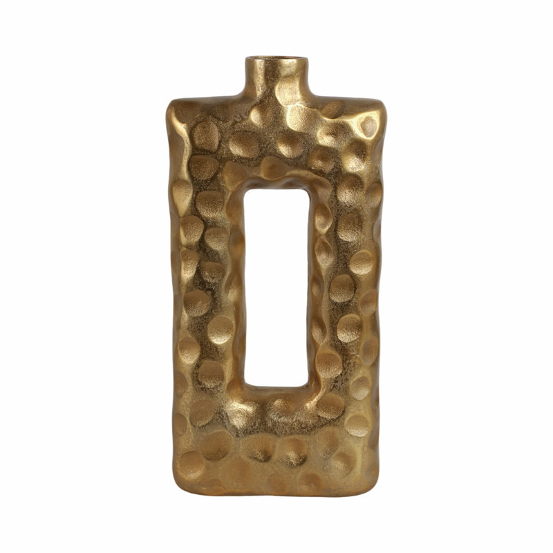 Renness Handmade Metal Table Vase, 20" H x 10" W x 3" D