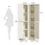 69-Inch White Corner Cabinet, L-Shaped Bookcase With Doors