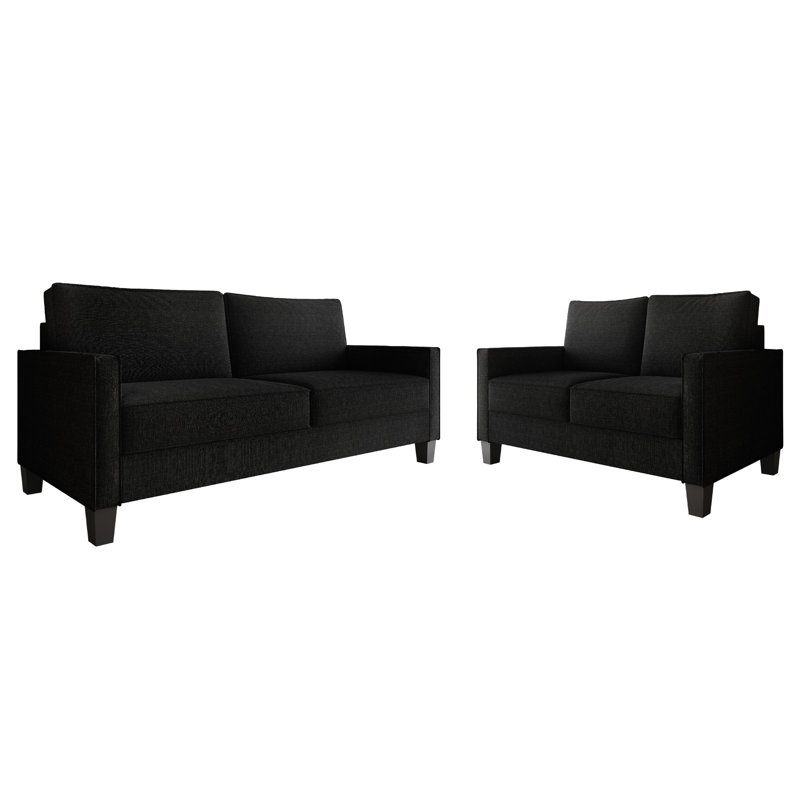 Rafe 2-Piece Living Set, Black