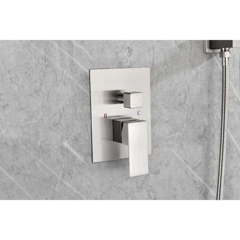 Pomme de douche à fixation au plafond: transformez votre salle de bain en une douche relaxante de 12 po: injection d'air, conçue pour une utilisation à long terme