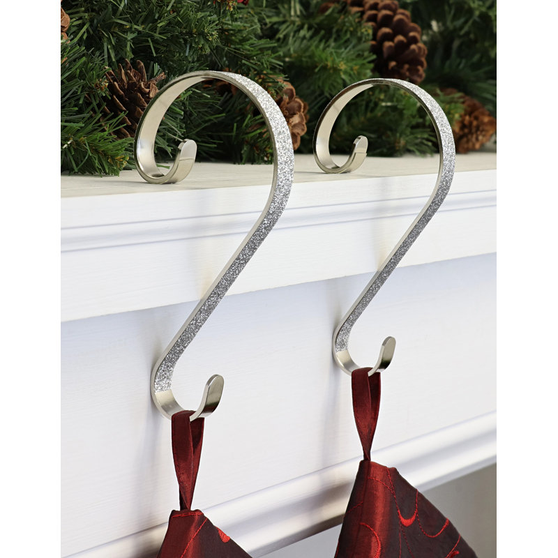 Glitter Stocking Holder, Silver
