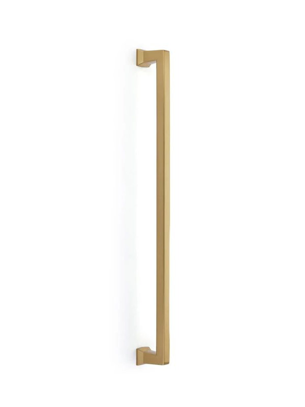 Poignée de porte de douche en verre Emtek Alexander (GBTB), 18", Laiton satiné