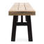 Banc de 2 - gris, bois, résistant aux intempéries, panneau de siège à lattes, 63 po x 14,61 po x 17,79 po, capacité de 600 lb 2 en gris, poids maximal de 600 lb