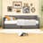 Expandable Twin XL to King Upholstered Daybed with Tuft Backrest and 2 Storage Drawers-468791704