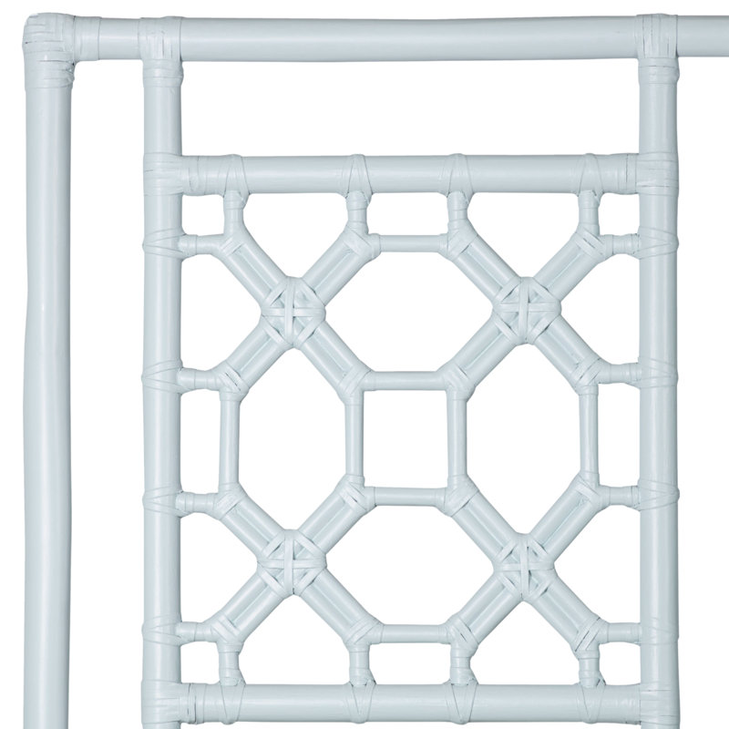 Lattice Back Standard Bed, Queen, Light Blue