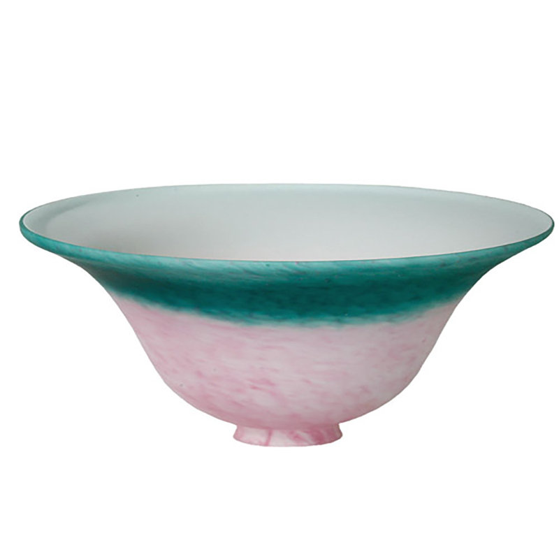 Bell Lamp Shade, Teal/Pink
