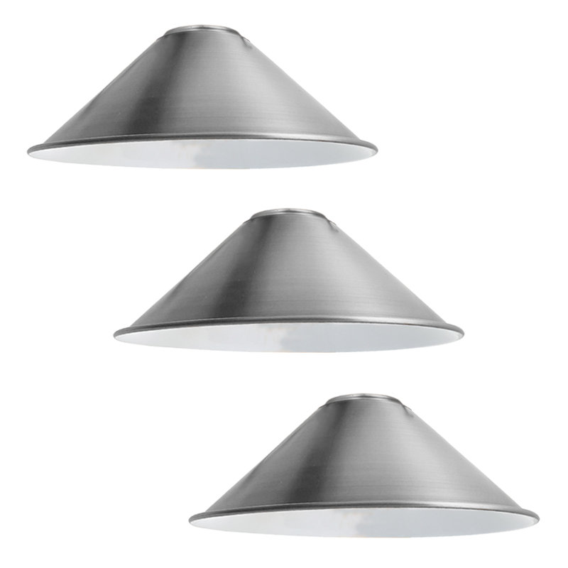 Veltri 10cm H Metal Cone Shape Pendant Shade ( Uno ), Satin Nickel