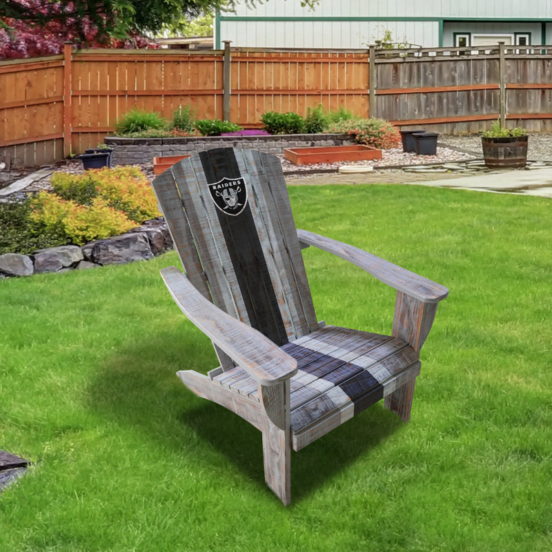 Wood Outdoor Adirondack Chair, Oakland Raiders