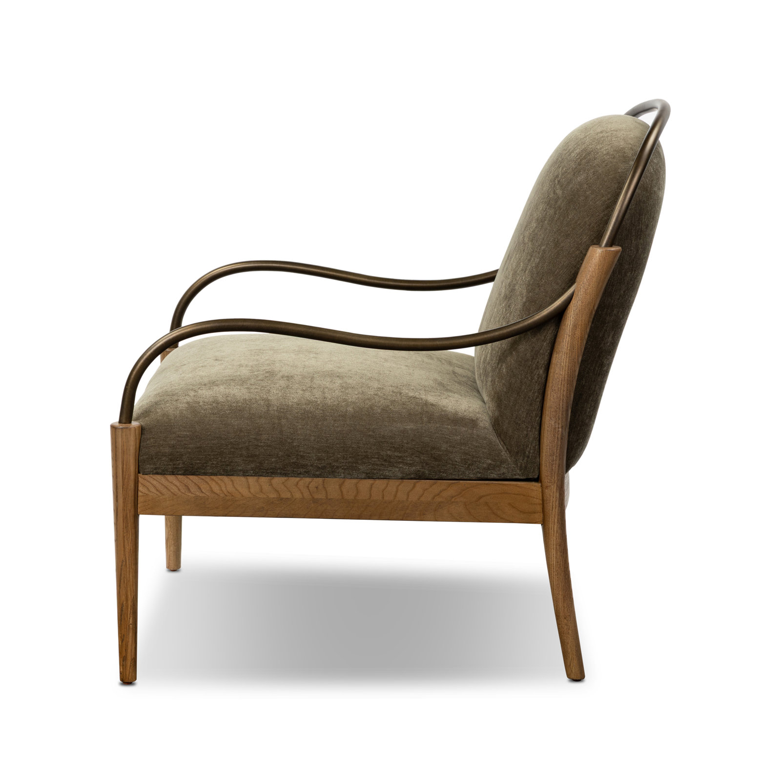 Demi Armchair, Malmo Olive Polyester Blend