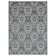 Nicole Miller New York Patio Country Zoe Moroccan Damask Indoor/Outdoor Area Rug, Navy Blue/Ivory