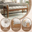 Banc Mid-Century en bois massif touffeté avec accoudoirs roulés et garniture cloutée-2020283144-2020283145