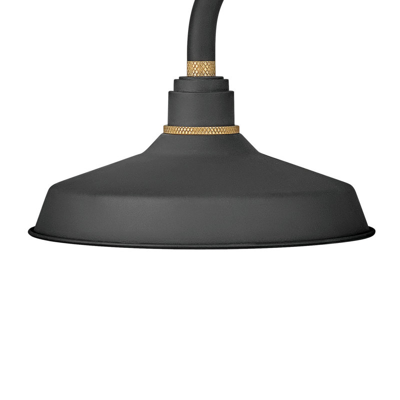 Foundry Wall Mount Outdoor Barn Light, 17" H x 12" W x 20" D, Black
