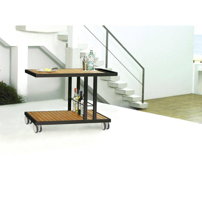 Chariot de service Grace, Noir aluminium