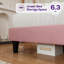 Lit plateforme tapissier en velours avec tête de lit Modern-982473073-982473077