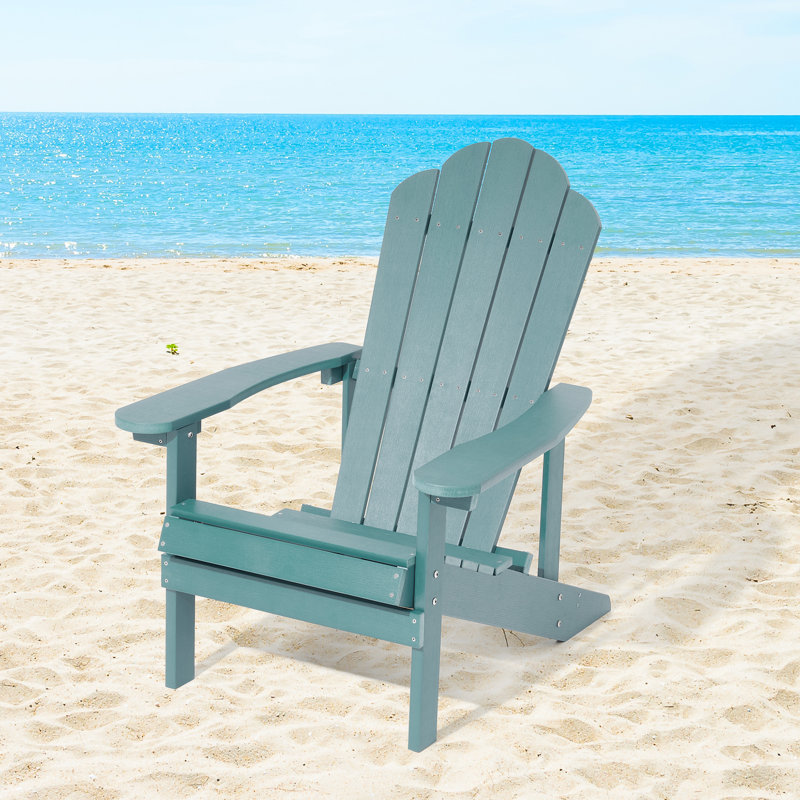 Chaise Adirondack en plastique Halstein, Lac bleu