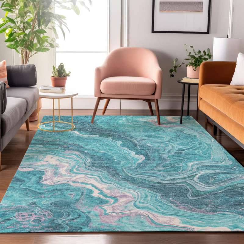 Premium Machine Washable Hedden AMF1701 Abstract Rug, Rectangle 8' x 10'