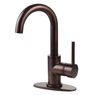 Kingston Brass Concord Single-Handle 1-Hole Deck Mount Bathroom Faucet with Push Pop-Up
