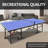 Mid-Size Table Tennis Table Foldable & Portable Ping Pong Table Set for Indoor Games with Net, 2 Table Tennis Paddles and 3 Balls