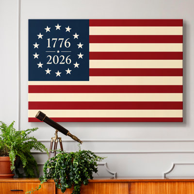 Betsy Ross Across Century-Gallery - Toile tendue avec châssis - prête à être accrochée