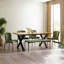 Rectangular Dining Table with Iron Base