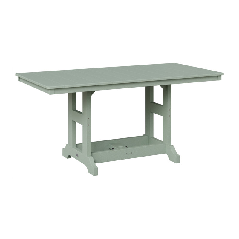 Table de bar rectangulaire Berlin Garden, H 39,5 po x l 66 po x P 33 po, Écume de mer, écume de mer