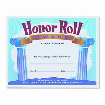 Honor Roll Award