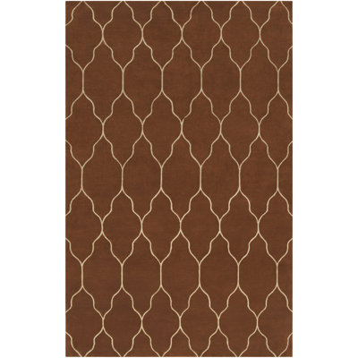 Gates Wool Geometric Area Rug in Brown
