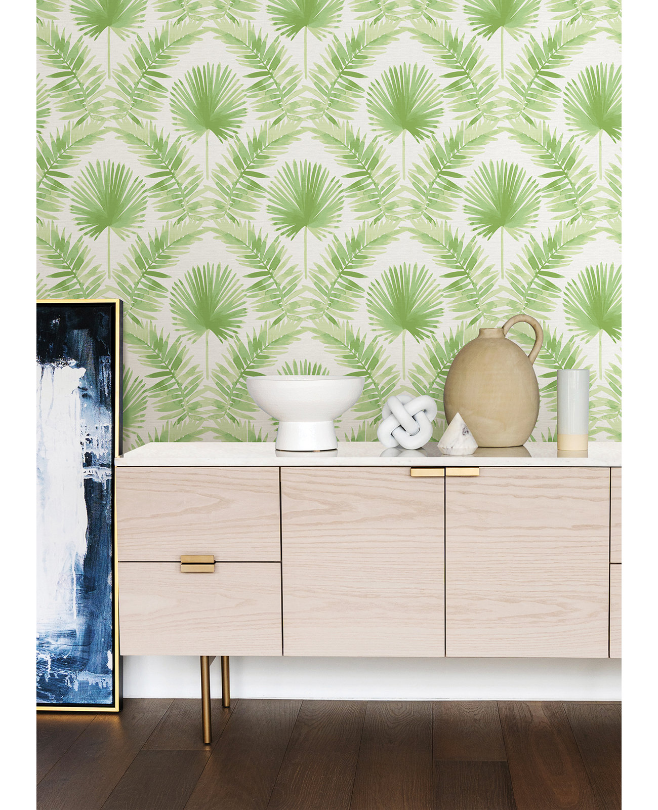 Dorinda Botanical Wallpaper, Green