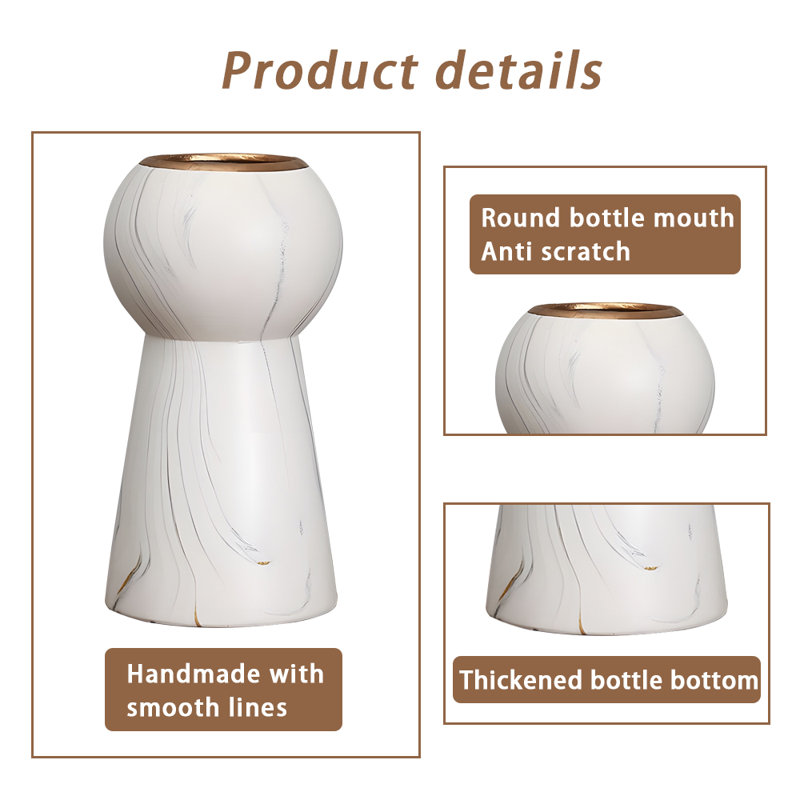Ceramic Table Vase, 11.81" H x 4.72" W x 4.72" D