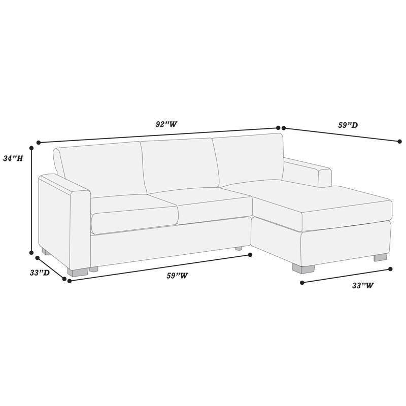Canapé modulaire 2 pièces en velours côtelé, Velours côtelé gris foncé