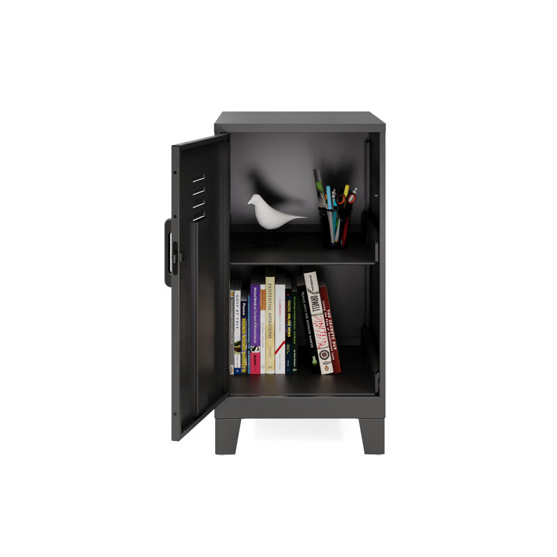 Black Metal 30.5" High Storage Locker Cabinet