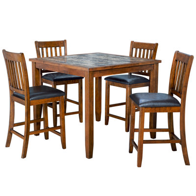 Mcmullin 5 Piece Counter Height Dining Set -  Red Barrel StudioÂ®, RDBT4396 42198589