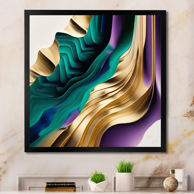«Mauve, vert» et «Bold Strokes III» - Impression sur toile, Impression noire sur toile encadrée, H 16 po x l 16 po x P 1 po