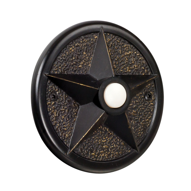 Push Button Doorbell, Antique Bronze