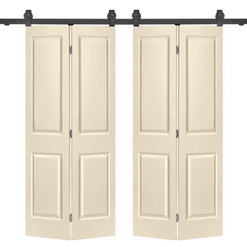 Porte pliante à panneaux 72 po x 80 po, Beige