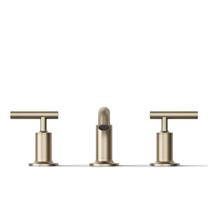 Purist Widespread Bathroom Faucet with Drain Assembly, Vibrant Brushed Bronze